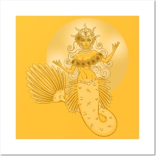 Sunshine Mermaid Posters and Art